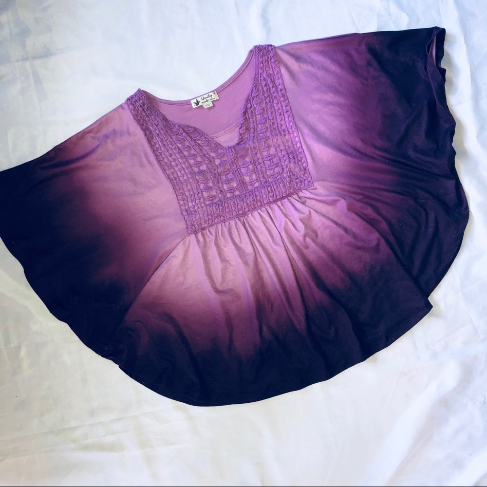 Dip dye ombré top
